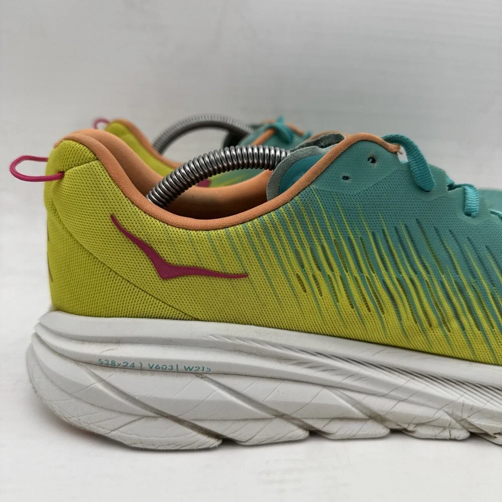 Hoka One One Rincon 3 Mens 11.5D Shoes Green Yellow Running Sneaker 1119395 CEPR - Picture 15 of 16